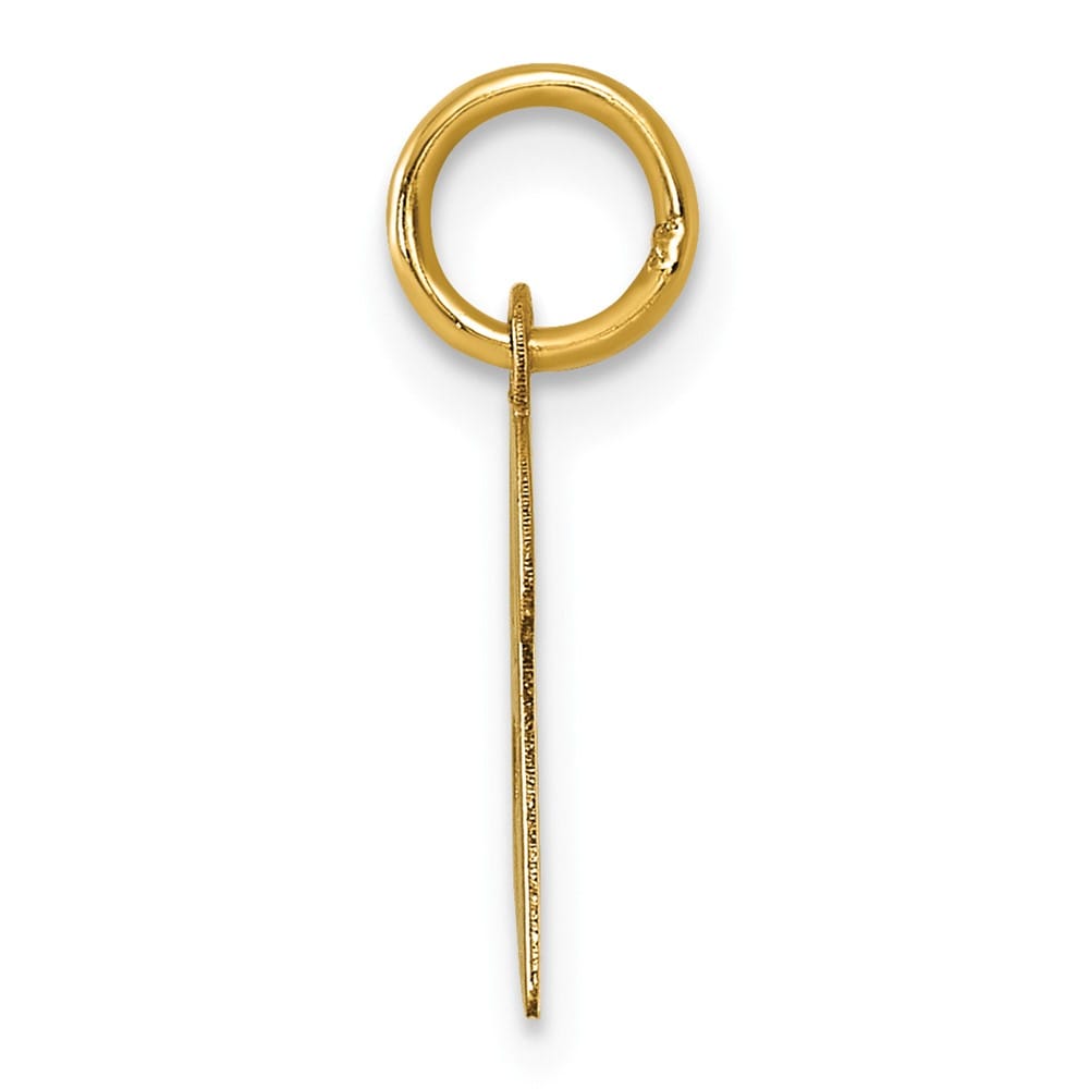 14K Yellow Gold Small Script Letter B Initial Charm