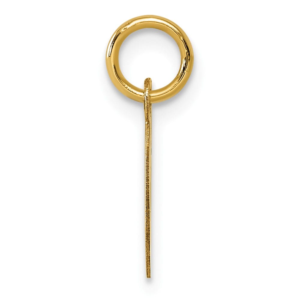 14K Yellow Gold Small Script Letter C Initial Charm