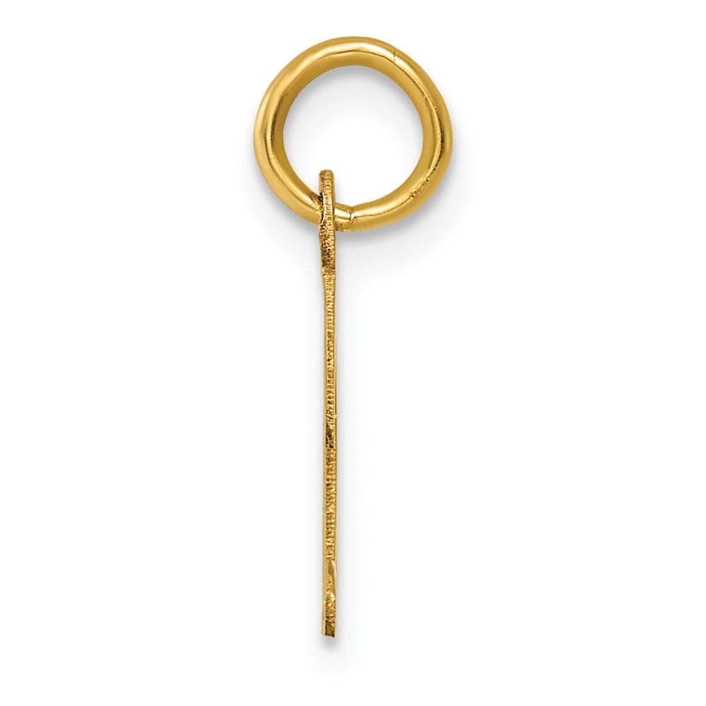 14K Yellow Gold Small Script Letter D Initial Charm