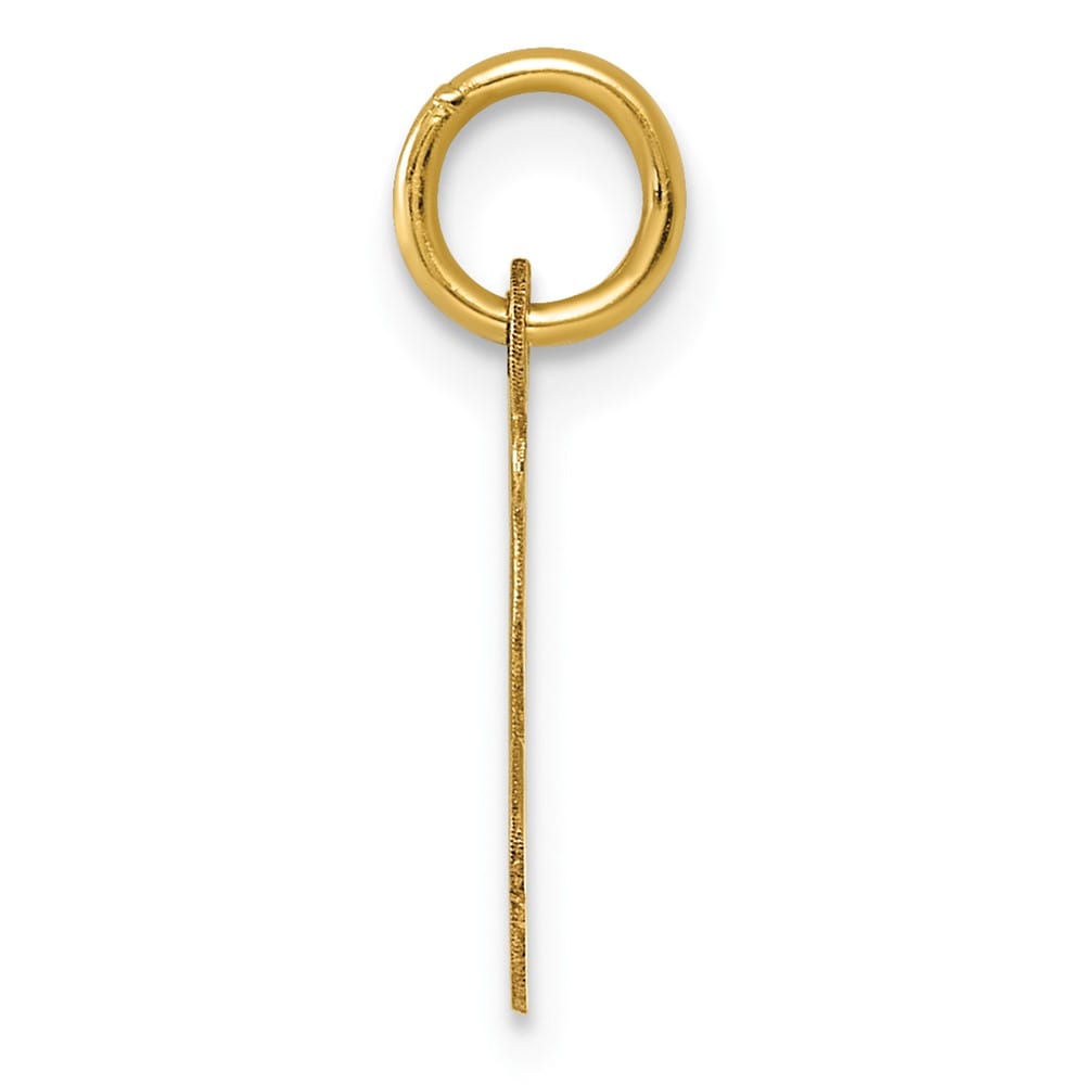 14K Yellow Gold Small Script Letter J Initial Charm