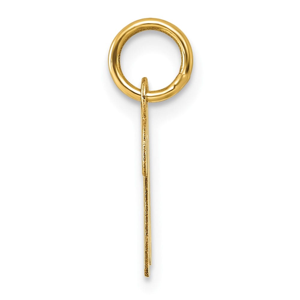 14K Yellow Gold Small Script Letter K Initial Charm