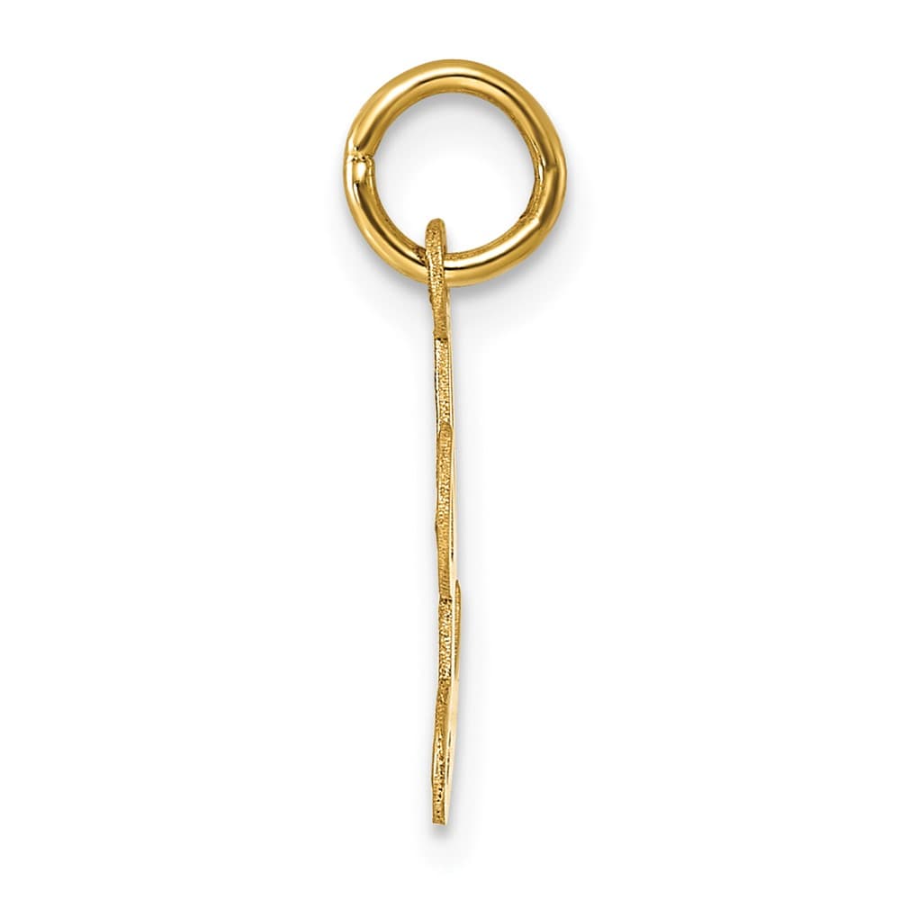 14K Yellow Gold Small Script Letter L Initial Charm