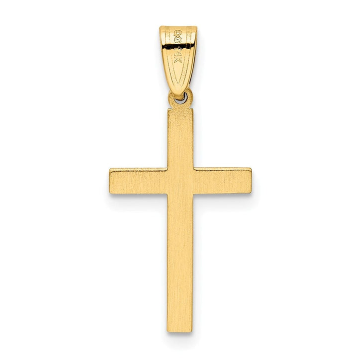 14K Yellow Gold Solid Cross Pendant 20.5x12mm, view 4 of 4