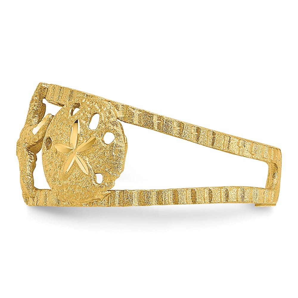 14k Yellow Gold Starfish and Shells Toe Ring