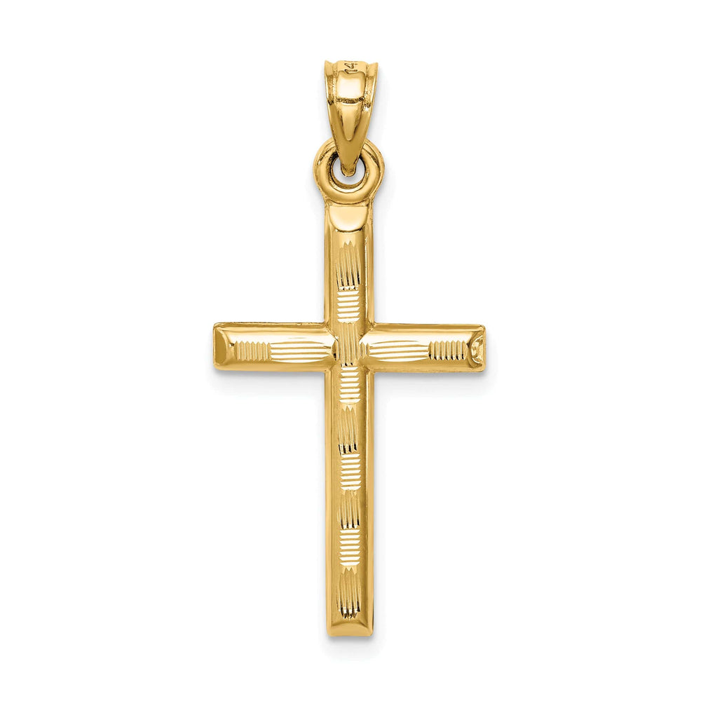 Lovely Rita's 14K Yellow Gold Statement Hollow D.C Latin Cross Pendant