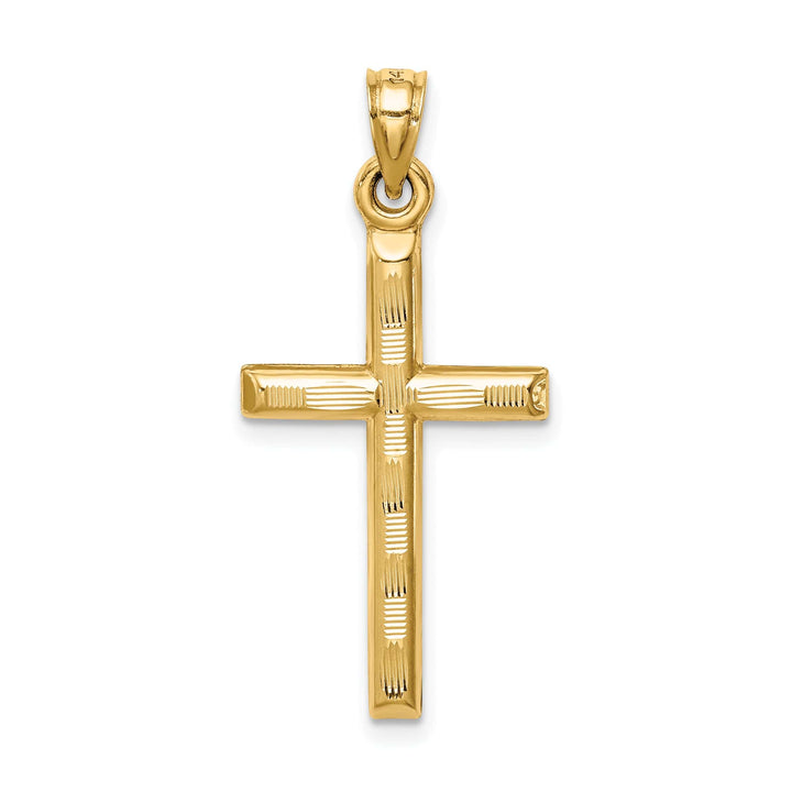 Lovely Rita's 14K Yellow Gold Statement Hollow D.C Latin Cross Pendant