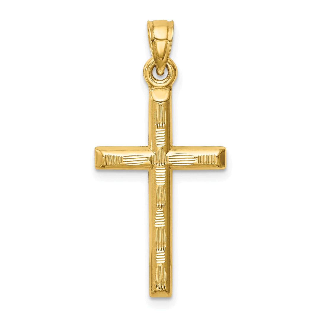 Lovely Rita's 14K Yellow Gold Statement Hollow D.C Latin Cross Pendant