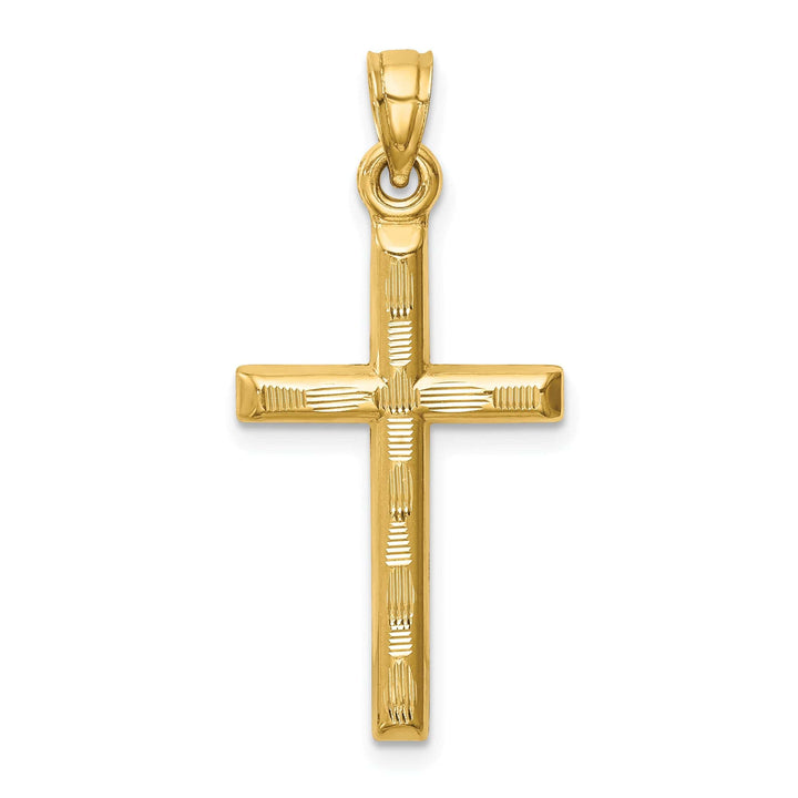 Lovely Rita's 14K Yellow Gold Statement Hollow D.C Latin Cross Pendant