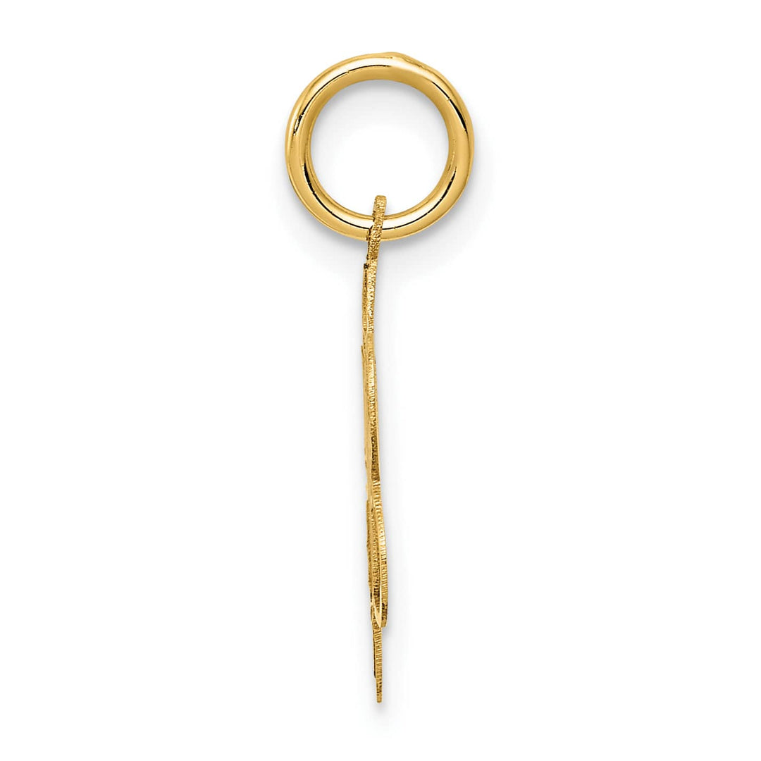 14K Yellow Gold Sweet 16 Engravable Disc Charm