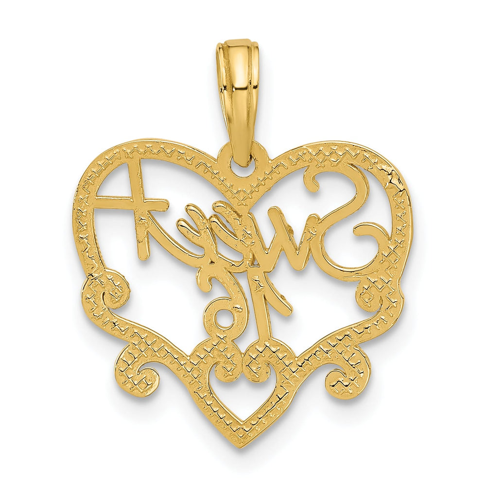 14K Yellow Gold SWEET 16 in Heart Charm