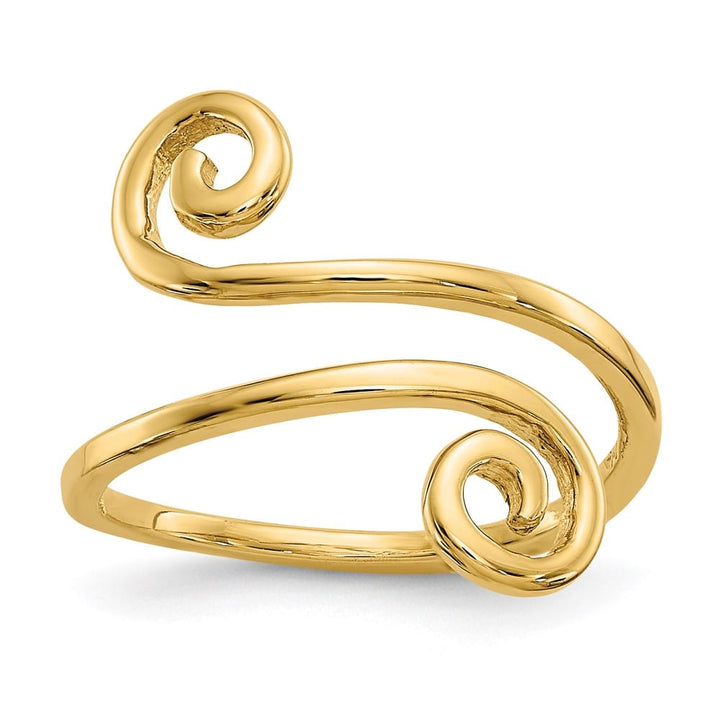 14k Yellow Gold Swirl Toe Ring