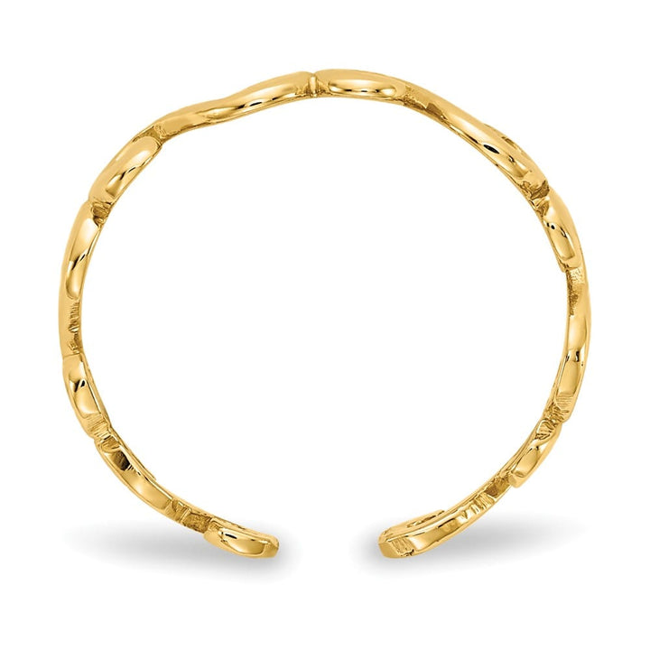 14k Yellow Gold Swirl Toe Ring