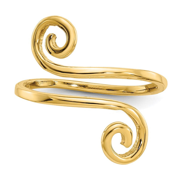 14k Yellow Gold Swirl Toe Ring