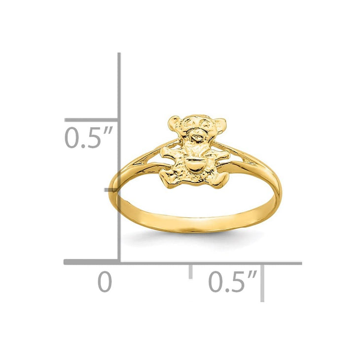 14k Yellow Gold Teddy Bear Ring