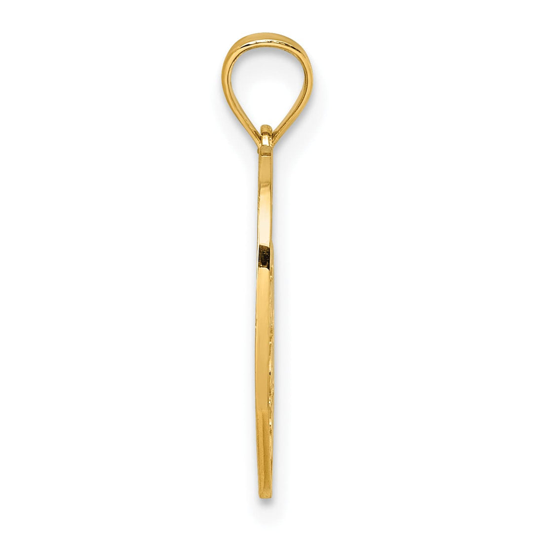 14K Yellow Gold Textured Roses -A Mother's Love is the Greatest Gift