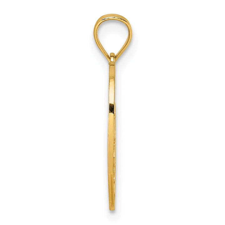 14K Yellow Gold Textured Roses -A Mother's Love is the Greatest Gift