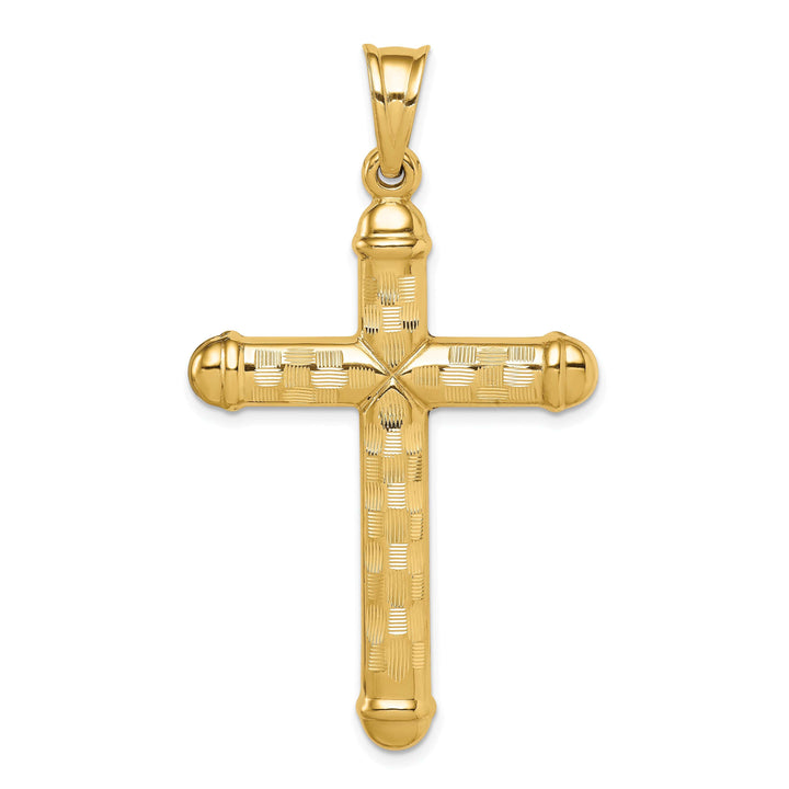 Lovely Rita's 14K Yellow Gold Timeless D.C Detailed Latin Cross Pendant