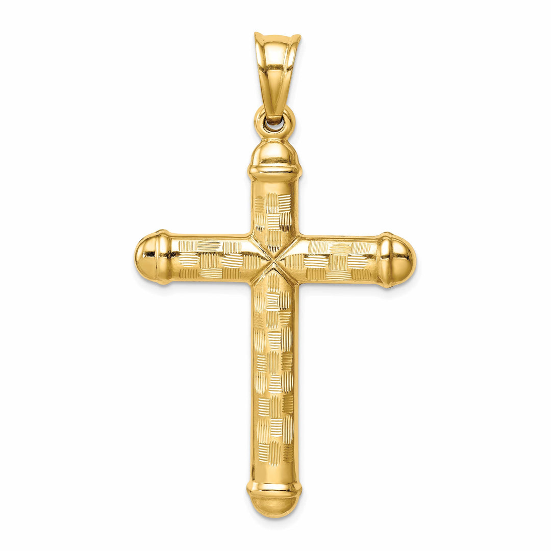 Lovely Rita's 14K Yellow Gold Timeless D.C Detailed Latin Cross Pendant