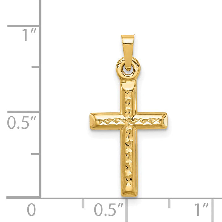 Lovely Rita's 14K Yellow Gold Timeless D.C Religious Latin Cross Pendant