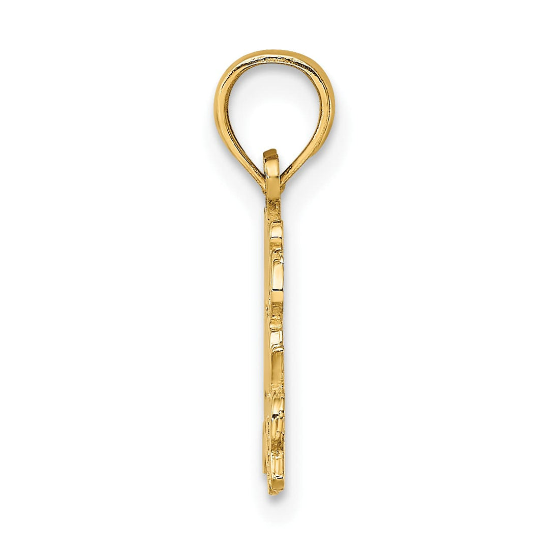 14K Yellow Gold TODAY TOMORROW AND FOREVER Charm