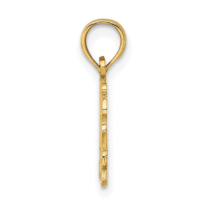 14K Yellow Gold TODAY TOMORROW AND FOREVER Charm