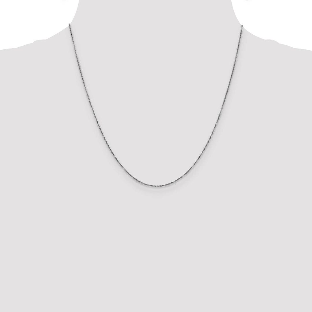 18K White Gold 1mm D.C. Spiga Chain