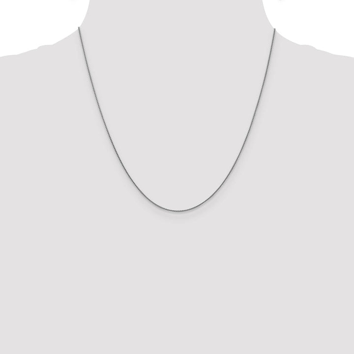 18K White Gold 1mm D.C. Spiga Chain