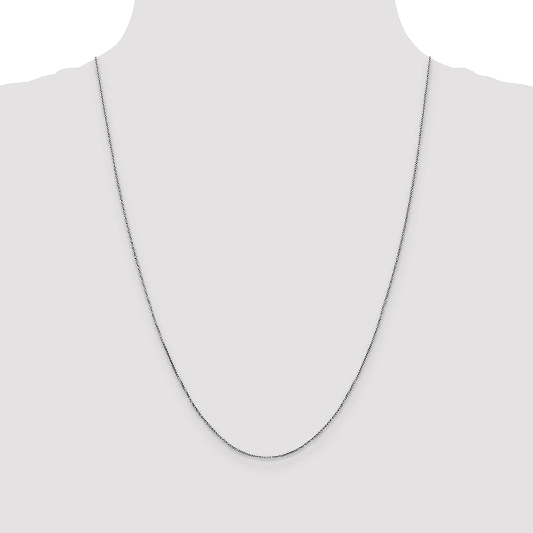 18K White Gold 1mm D.C. Spiga Chain