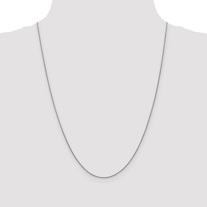 18K White Gold 1mm D.C. Spiga Chain