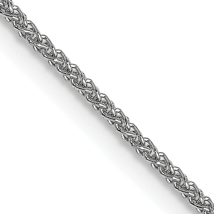 18K White Gold 1mm D.C. Spiga Chain