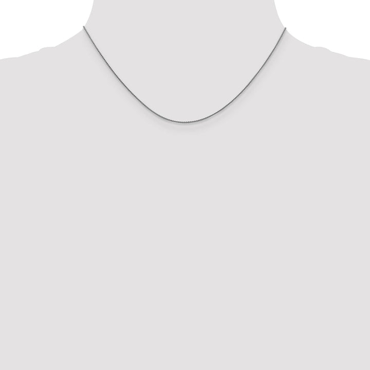 18K White Gold 1mm D.C. Spiga Chain