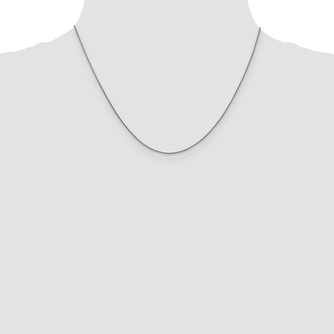 18K White Gold 1mm D.C. Spiga Chain