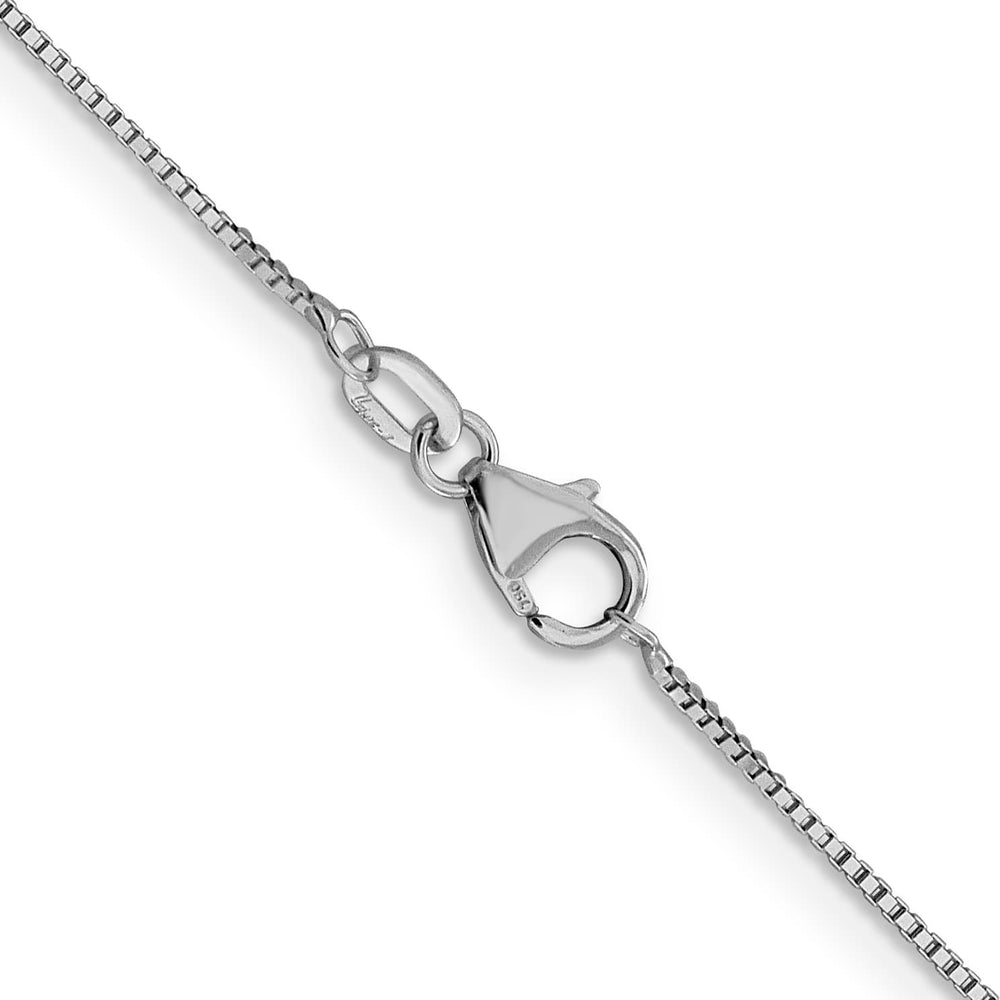 18K White Gold .7mm Box Chain 18 Inch