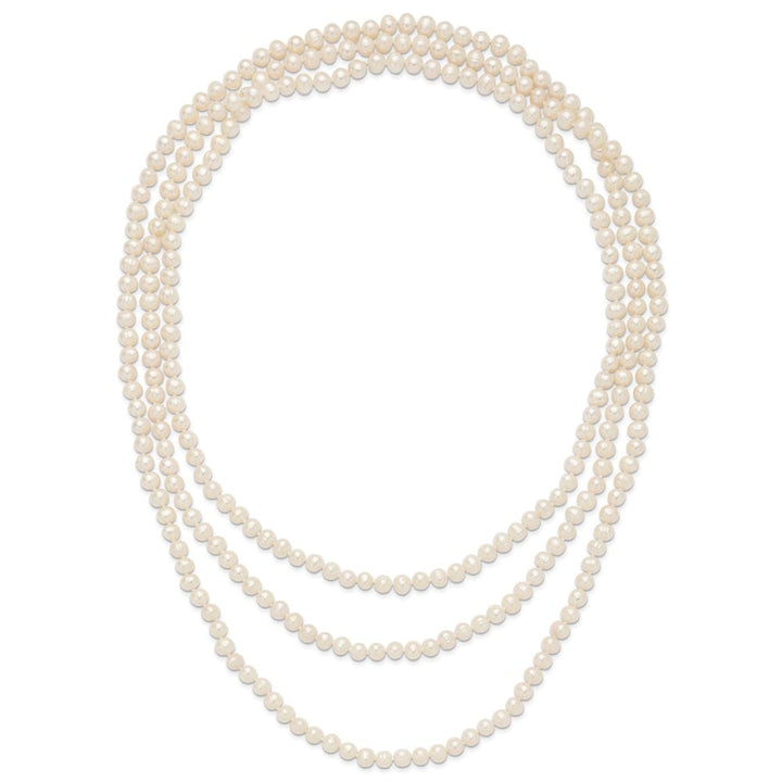 6-7mm White Semi-round Cultured Pearl Endless 80 inch Necklace