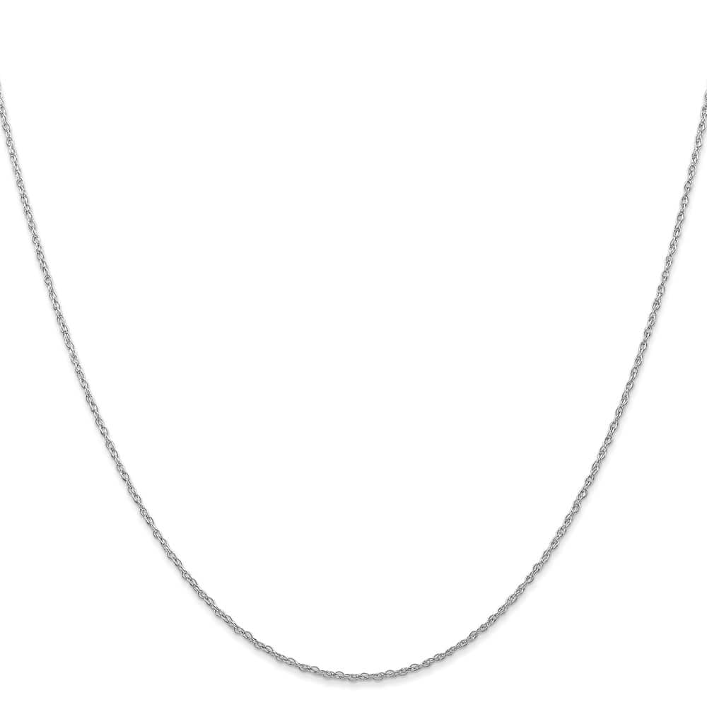 10K White Gold .7mm Carded Cable Rope Chain