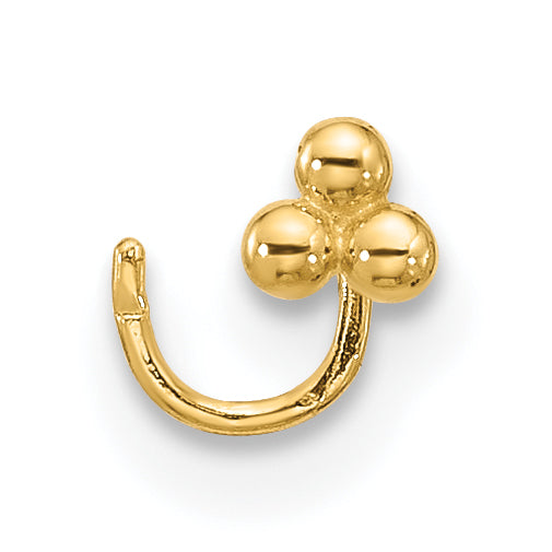 14k Yellow Gold  22 Gauge Polished Nose Ring