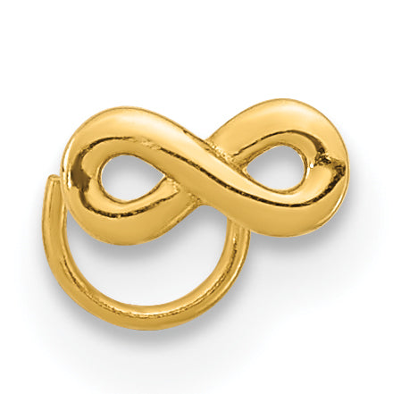 14k Yellow Gold  22 Gauge Infinity Nose Ring