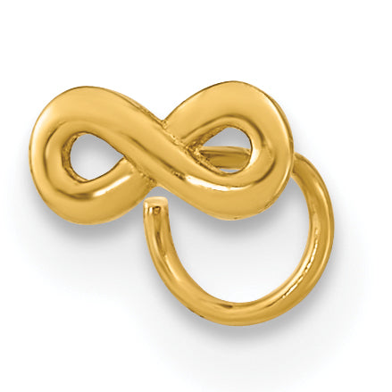 14k Yellow Gold  22 Gauge Infinity Nose Ring