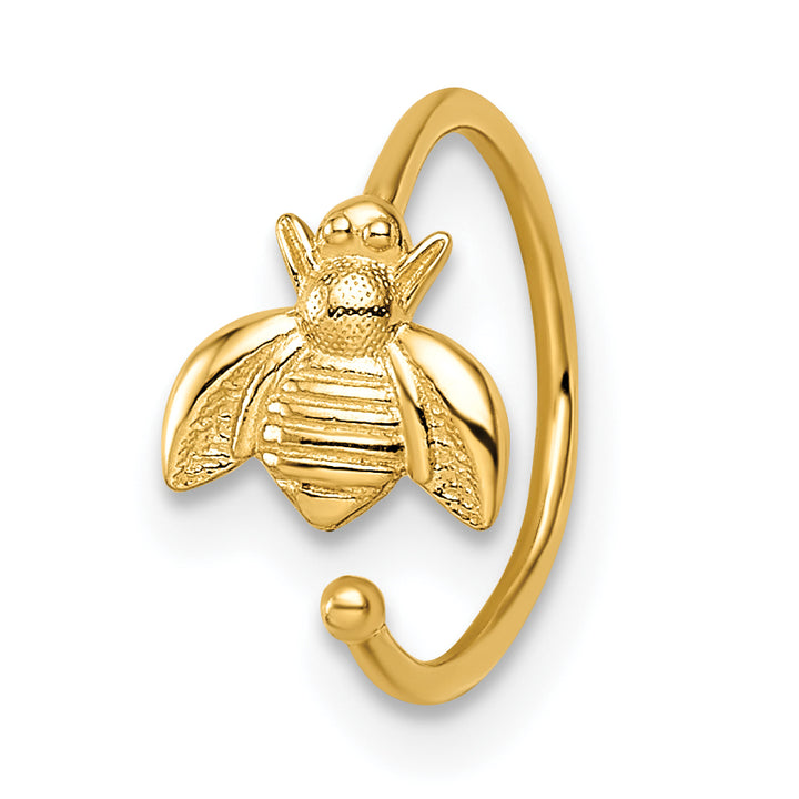 14k 18 Gauge Bumble Bee Nose Ring / Ear Cuff