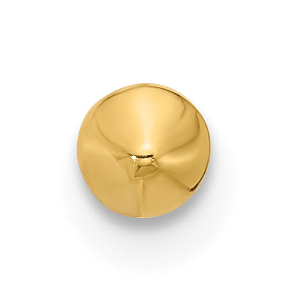 14k Yellow Gold  22 Gauge Polished Nose Stud