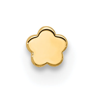 14k Yellow Gold  20 Gauge Flower Nose Stud