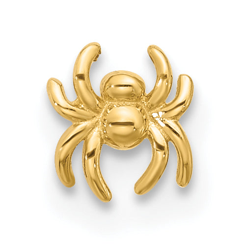 14k Yellow Gold  22 Gauge Polished Spider Nose Stud