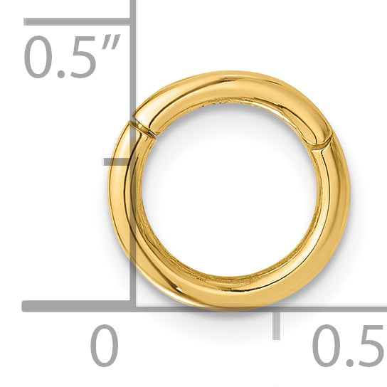 14K Yellow Gold  14 Gauge Hinged Hoop Cartilage Body Jewelry