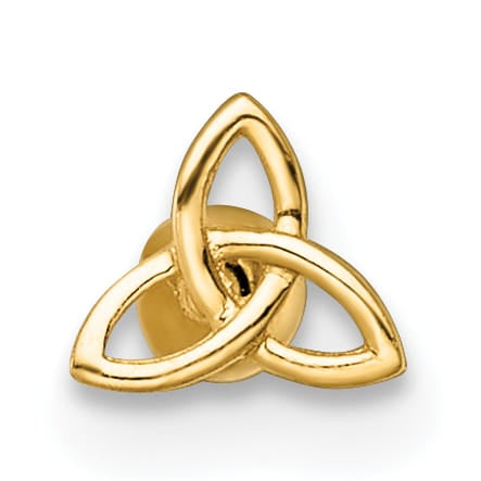14K Yellow Gold 18 Gauge Polished Celtic Knot Labret Stud