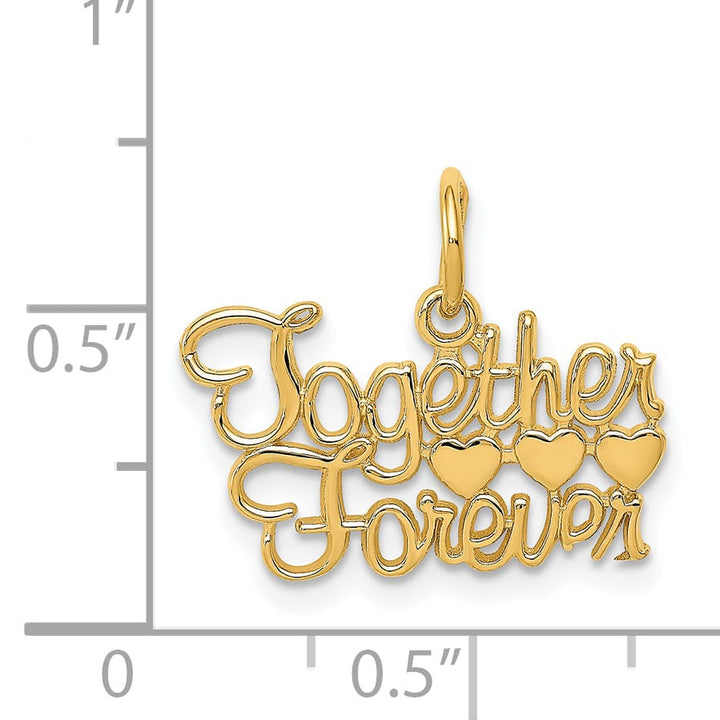 14K Yellow Gold Together Forever Charm