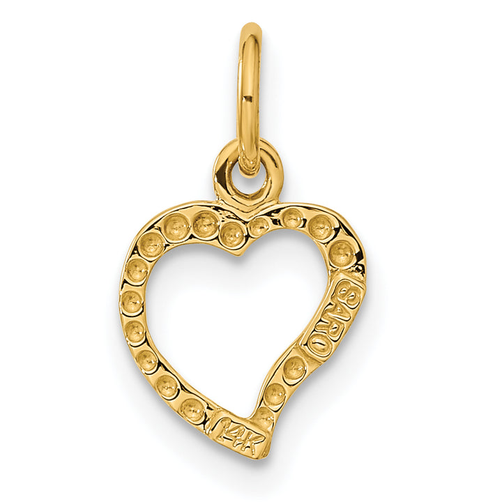 14k Yellow Gold Polished Heart Pendant