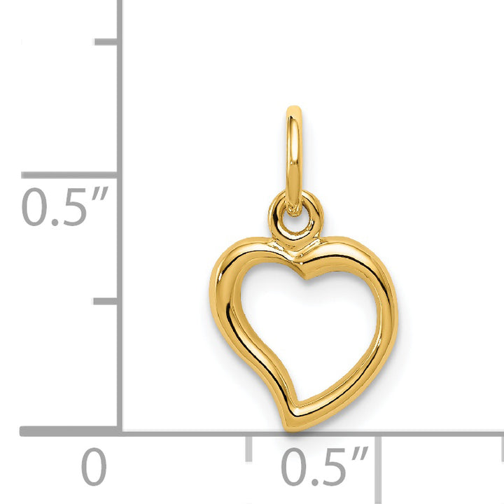 14k Yellow Gold Polished Heart Pendant