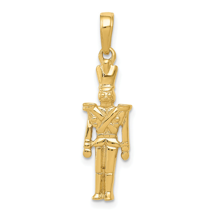 14k Yellow Gold Polished Finish 3-D Toy Soldier Charm Pendant