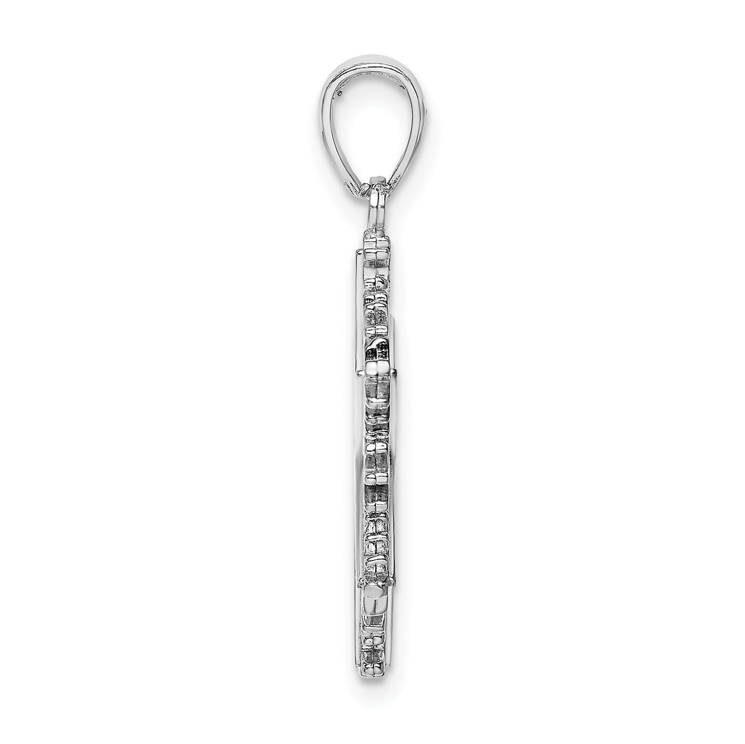 14k White Gold Polished Finish Snowflake Pendant