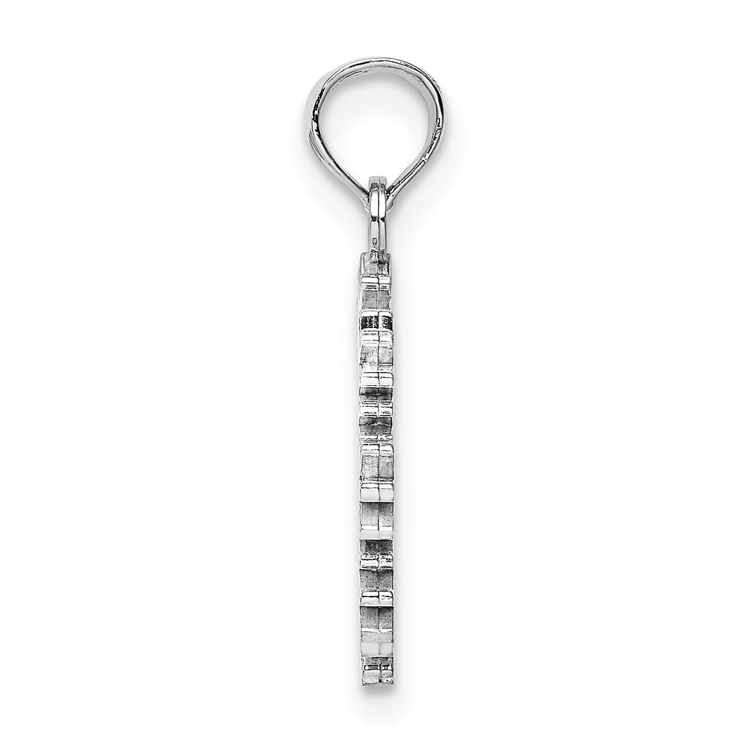 14k White Gold Snowflake Design Pendant